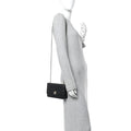 Lambskin Quilted Trendy CC Wallet On Chain WOC Black